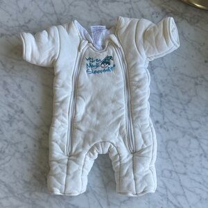 Cozy White Baby Magic Sleepsuit One-Piece Footie